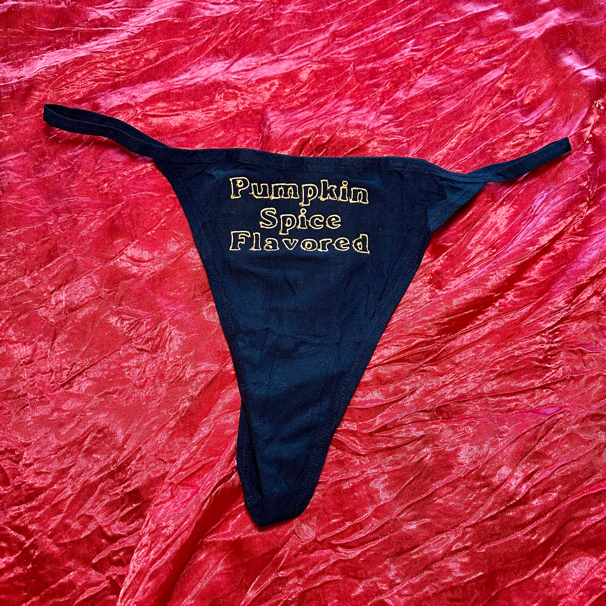 Pumpkin Spice Thong (XXL) black/orange