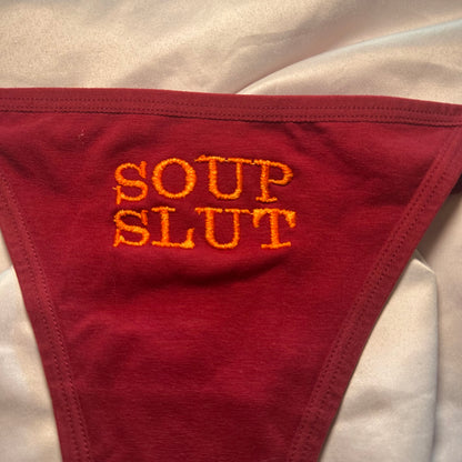 Soup Slut Thong (M) maroon/orange