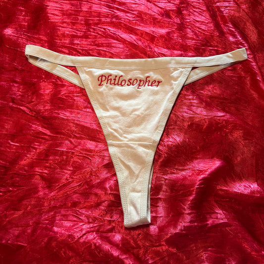 Philosopher Thong (S) beige/red