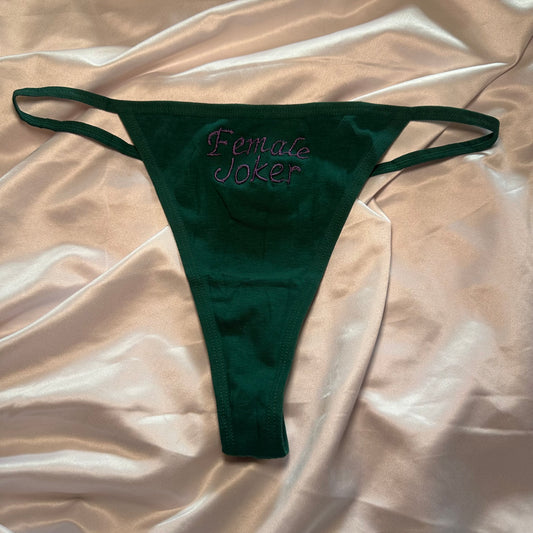 Female Joker Thong (L) green/purple