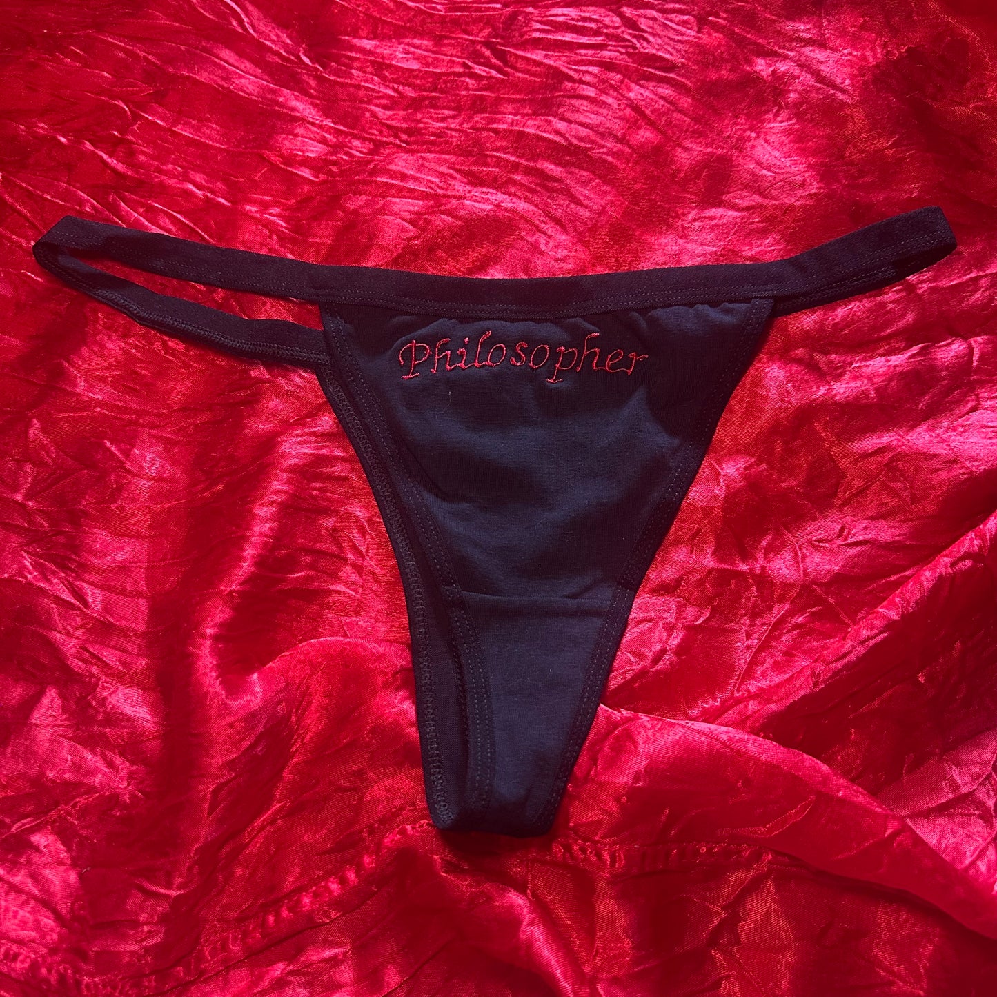 Philosopher Thong (XL) black/red