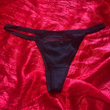 Philosopher Thong (XL) black/red