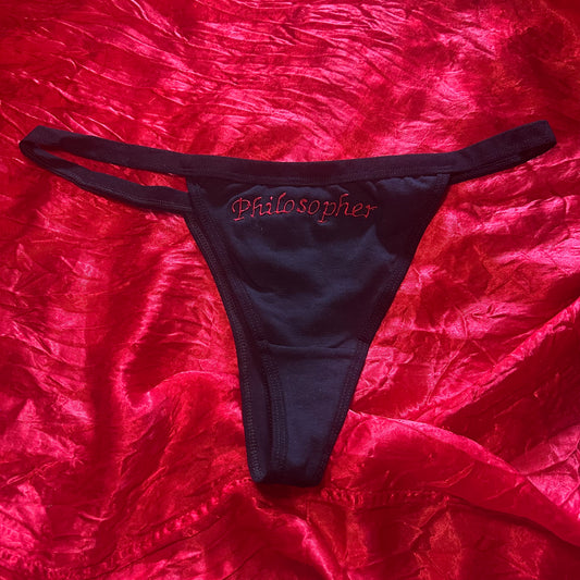Philosopher Thong (XL) black/red
