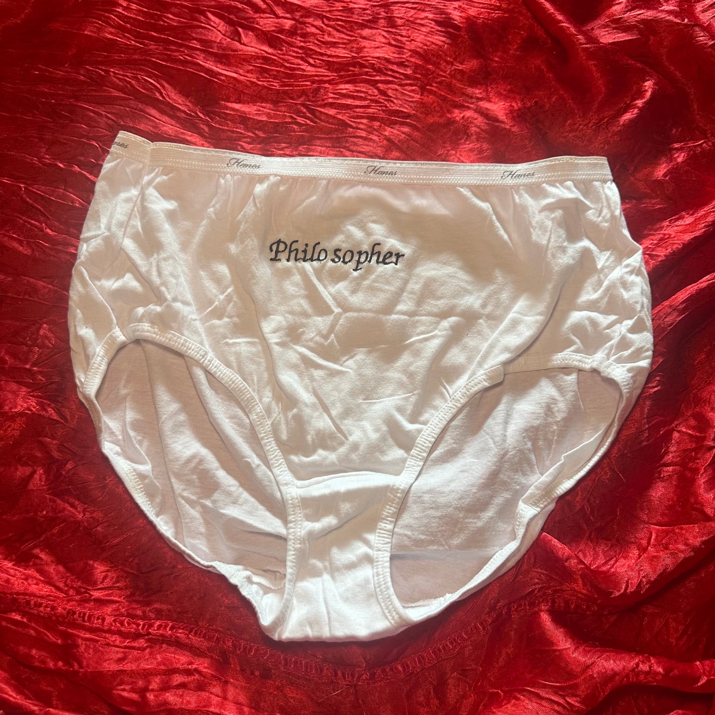 Philosopher Panties (XL) white/black