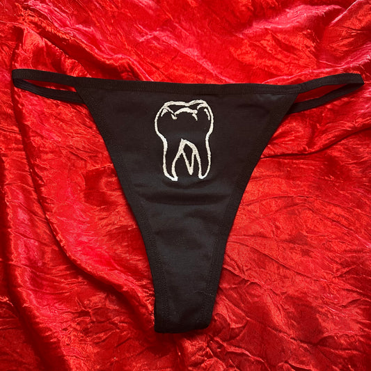 Tooth Thong (M) black/white