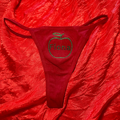 Fiona Apple Thong (S) maroon/green
