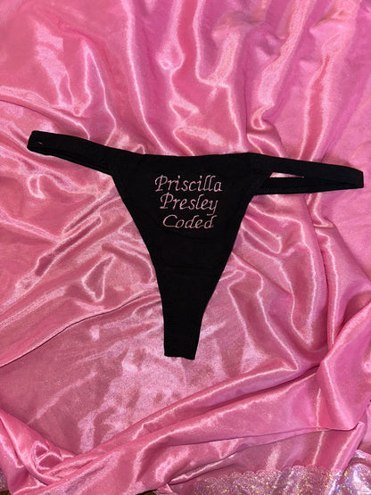 Priscilla Presley Coded Thong