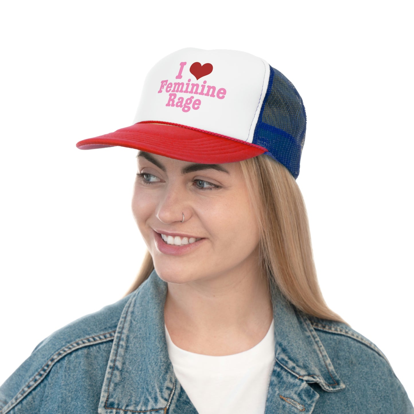 I Love Feminine Rage Trucker Hat