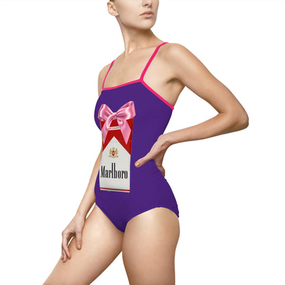 Cigarette Pack Bow Swimsuit