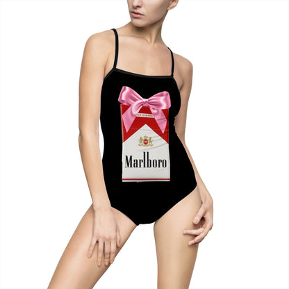 Cigarette Pack Bow Swimsuit