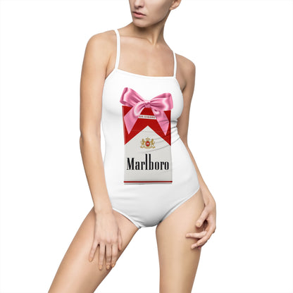 Cigarette Pack Bow Swimsuit