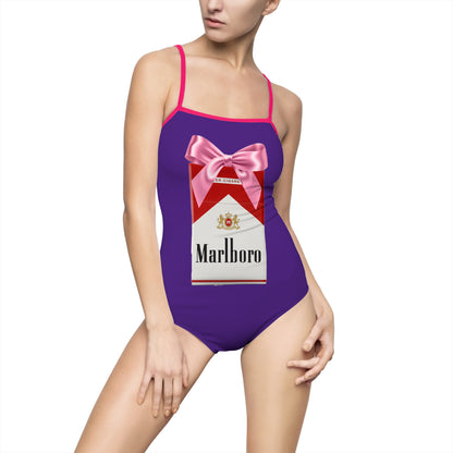 Cigarette Pack Bow Swimsuit