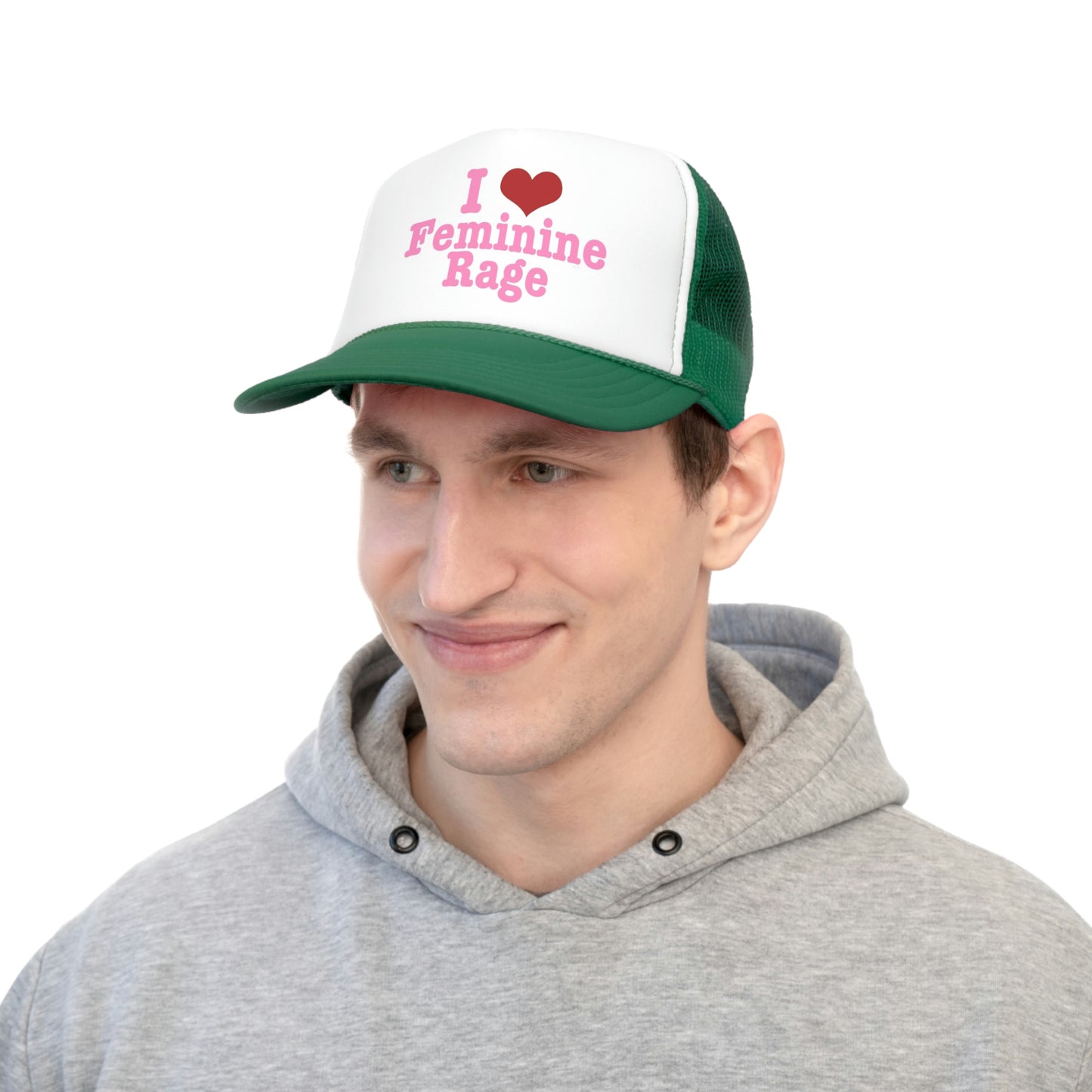 I Love Feminine Rage Trucker Hat