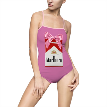 Cigarette Pack Bow Swimsuit