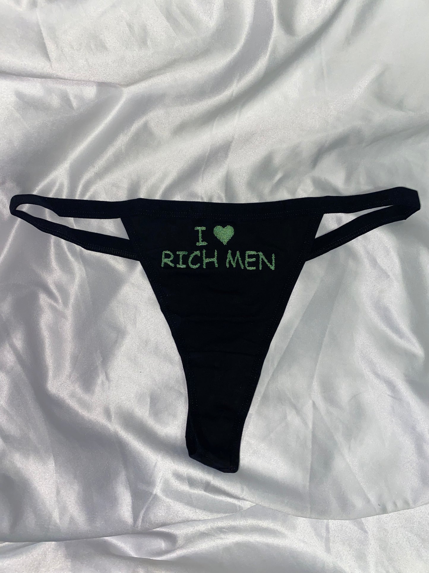 I Love Rich Men Thong