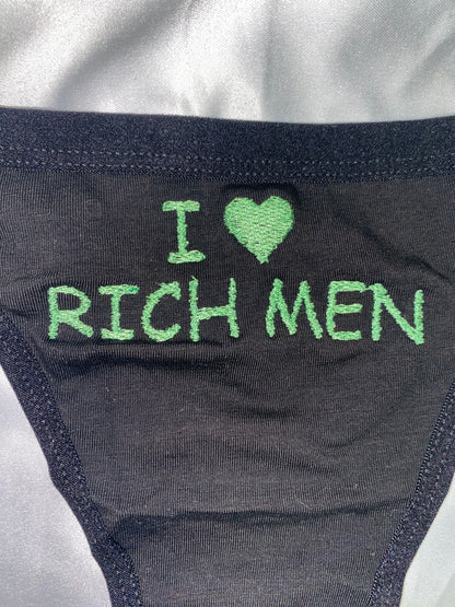 I Love Rich Men Thong